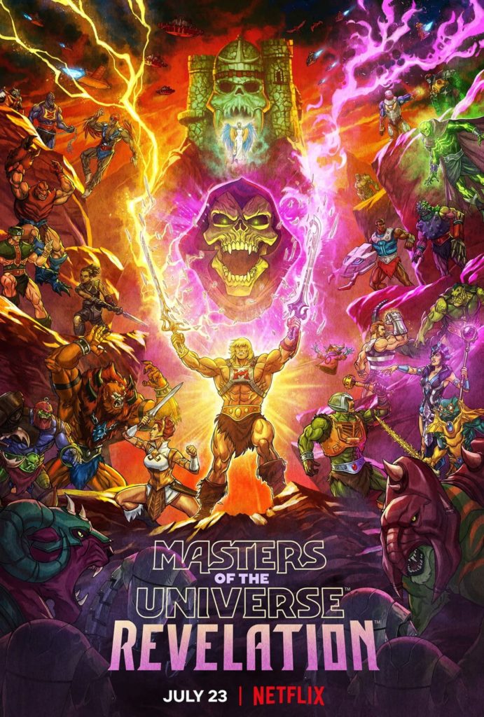 Masters of The Universe Revelation Série Animation Anime Musclor Skeletor He-Man Grayskull Kevin Smith Netflix Mark Hamill Lena Headey