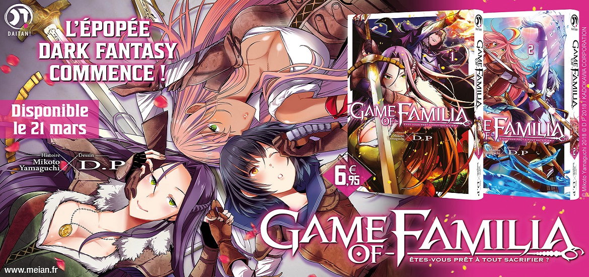 Game of Familia tome 1 Annonce Date de sortie VF Scan Chapitre Meian éditions Isekai Daitan Ecchi