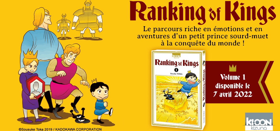 Ranking of Kings tome 1 Sosuke Toka Ki-oon éditions Avis Review Critique Anime ou Manga