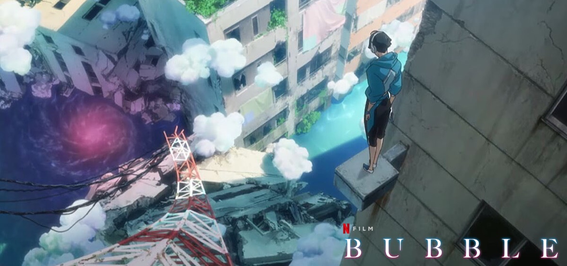 Bubble Film d’animation Netflix Gen Urobuchi Hiroyuki Sawano Tetsuro Araki Avis Review Critique Date de sortie 28 avril 2022 Avant Première Petite Sirène Parkour Uta Hibiki