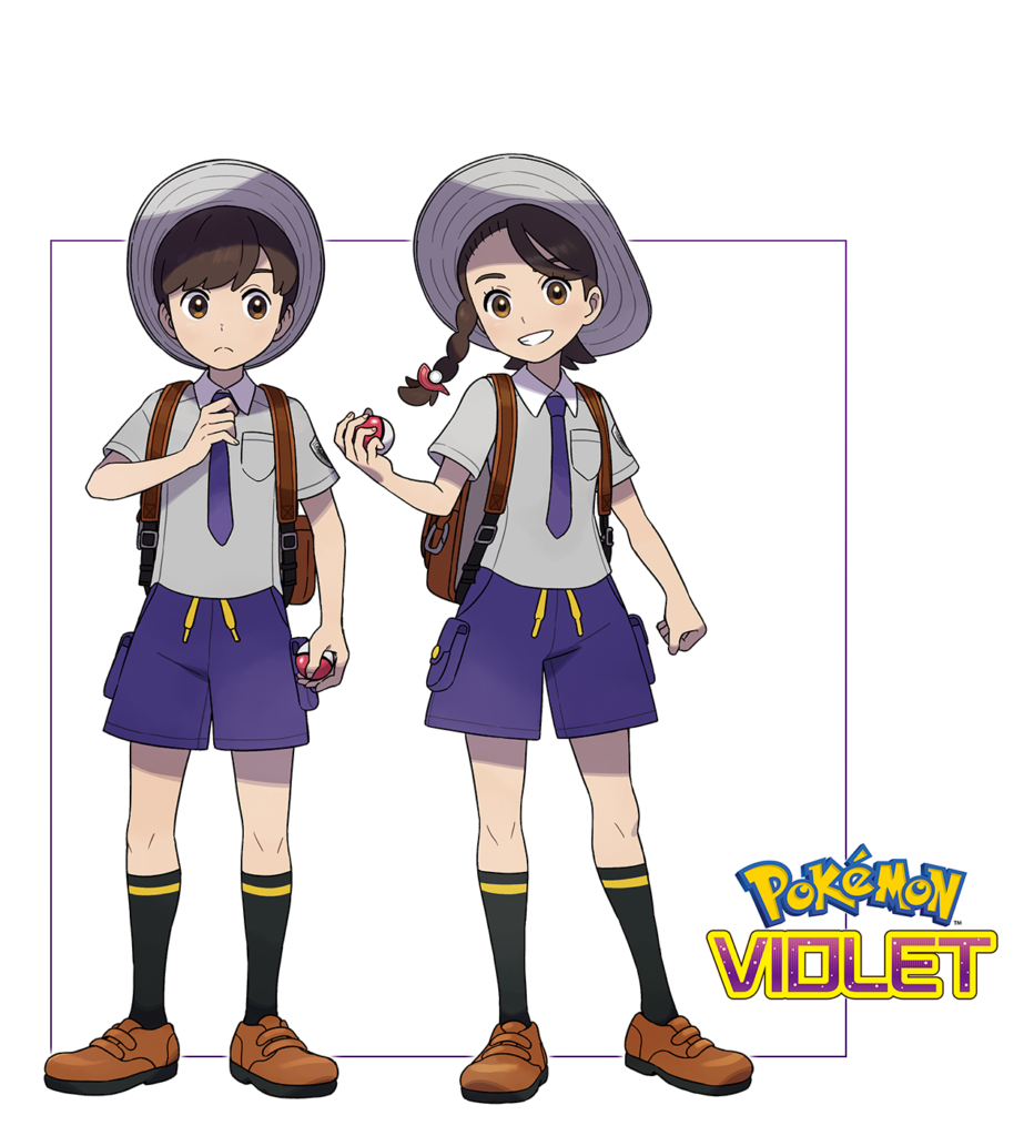 Pokémon Écarlate et Violet : personnages violet