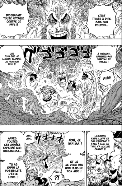 One Piece Couverture Chapitre Review Avis Critique Scan 1055 VF Manga Plus OP FR Shanks Ryokugyu Arme antique Pluton Road Poneglyphe