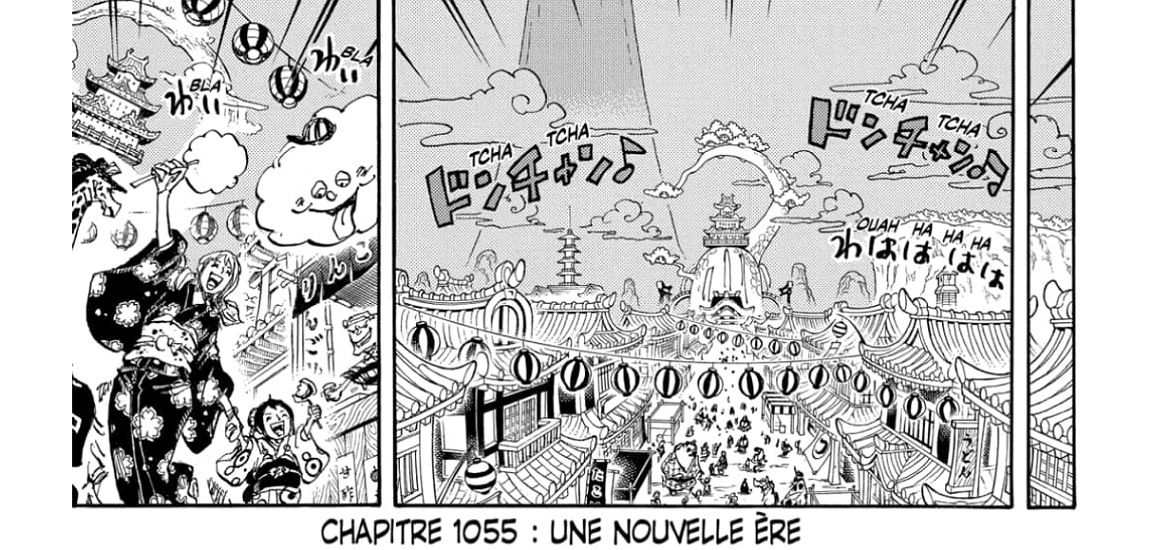 One Piece Couverture Chapitre Review Avis Critique Scan 1055 VF Manga Plus OP FR Shanks Ryokugyu Arme antique Pluton Road Poneglyphe