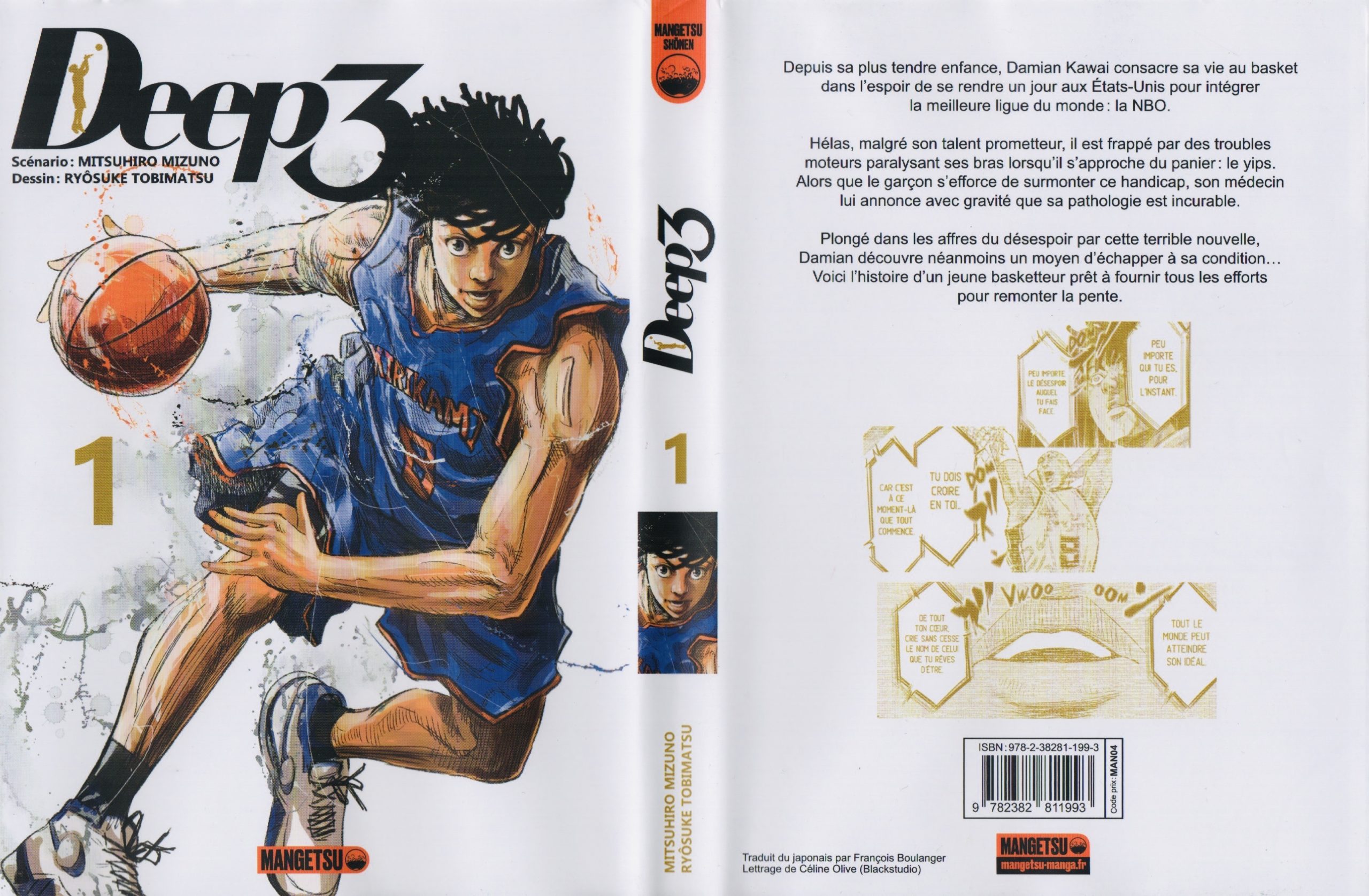Deep 3, Avis, Review, Critique, Mangetsu, Manga de sport, sport, basketball, Shonen, Mitsuhiro Mizuno, Ryosuke Tobimatsu, Les Trésors du Nain,