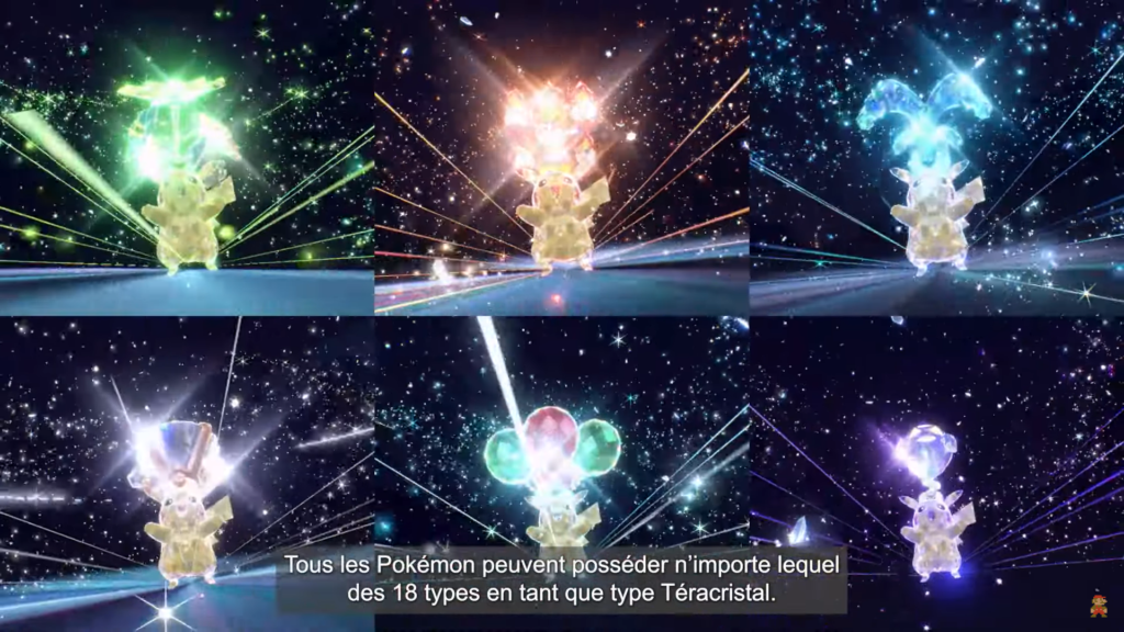 Pokémon Écarlate et Violet : Découvrez le gameplay en détail avec ce trailer! - Variété de types Téracristal