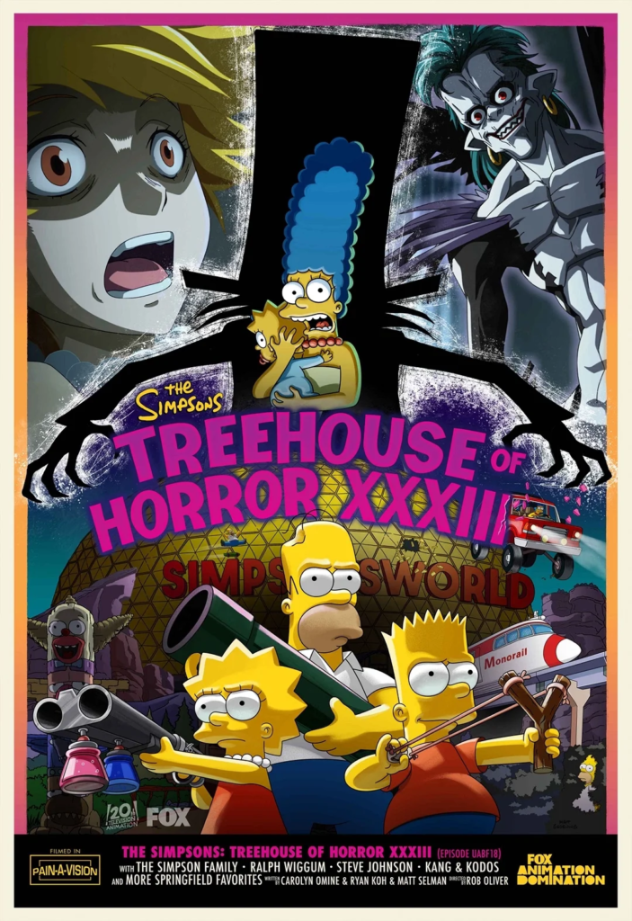 Death Note dans le Simpson Horror Show pour Halloween! - Affiche
