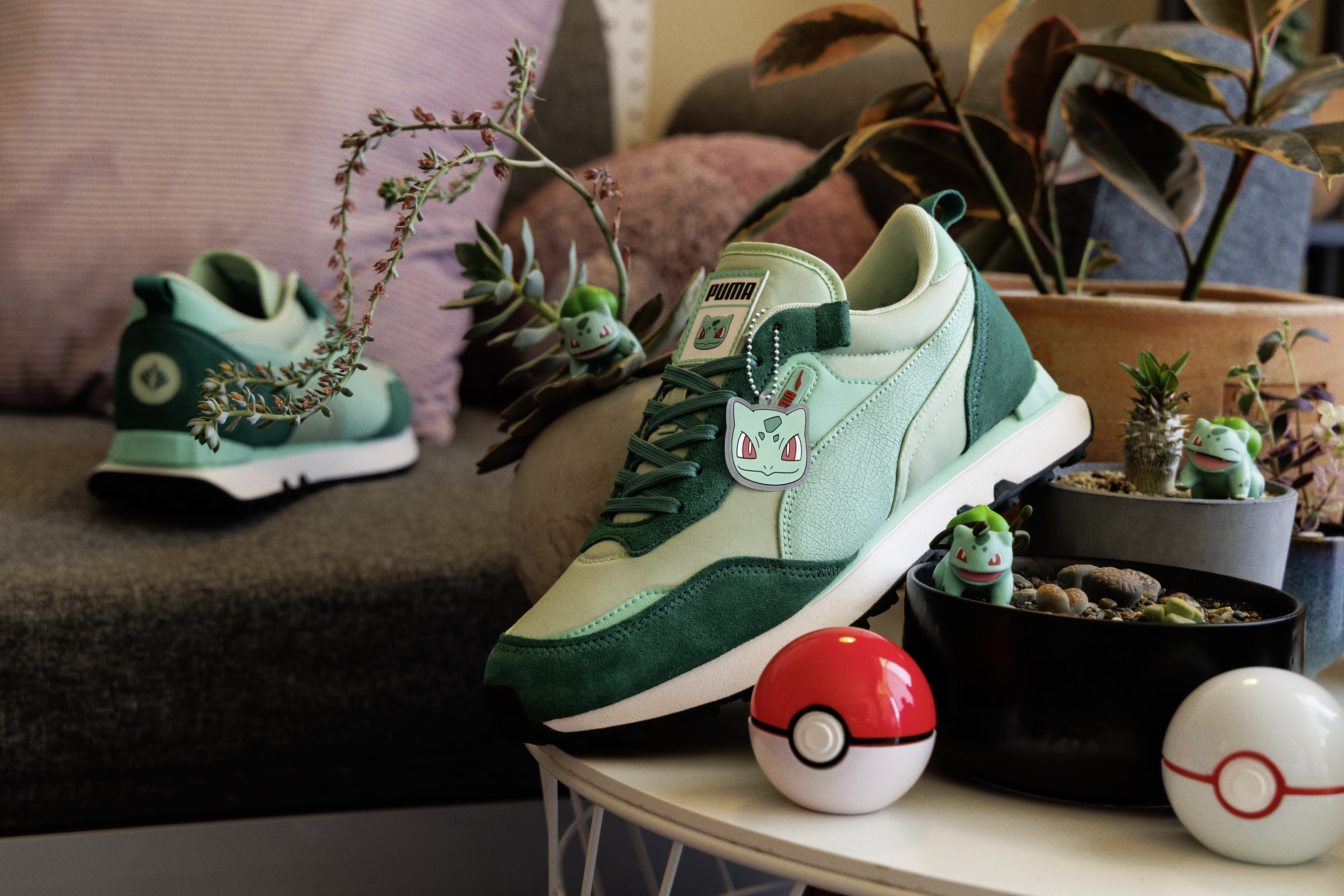 Pokémon x PUMA : sneakers Bulbizarre