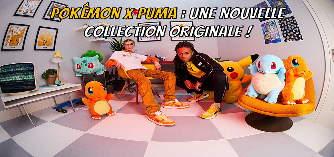 Pokémon et Puma: La collaboration streetwear des monstres de poches ! Chaussures Basket Sneakers Pikachu Ectoplasma Carapuce Salamèche Bulbizarre