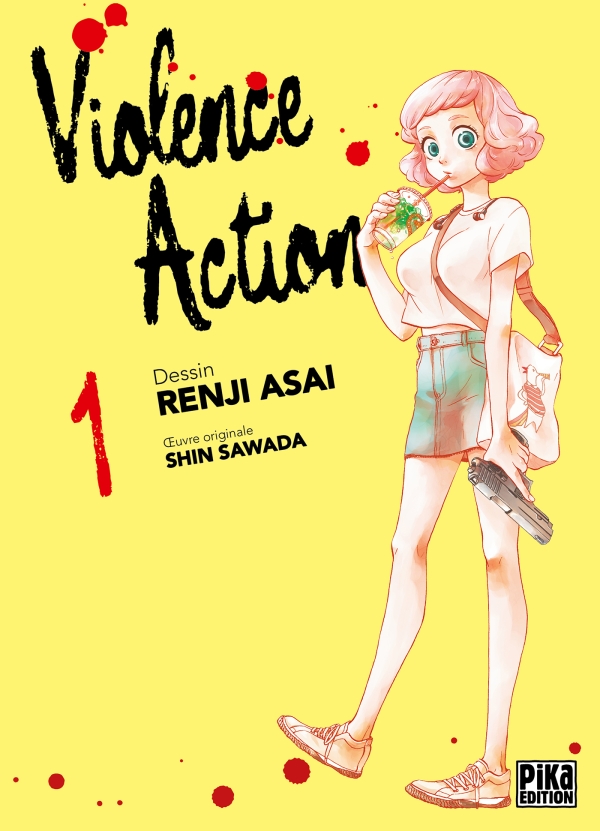 Couverture Tome 1 Violence Action Renji Asai Shin Sawada Pika Edition