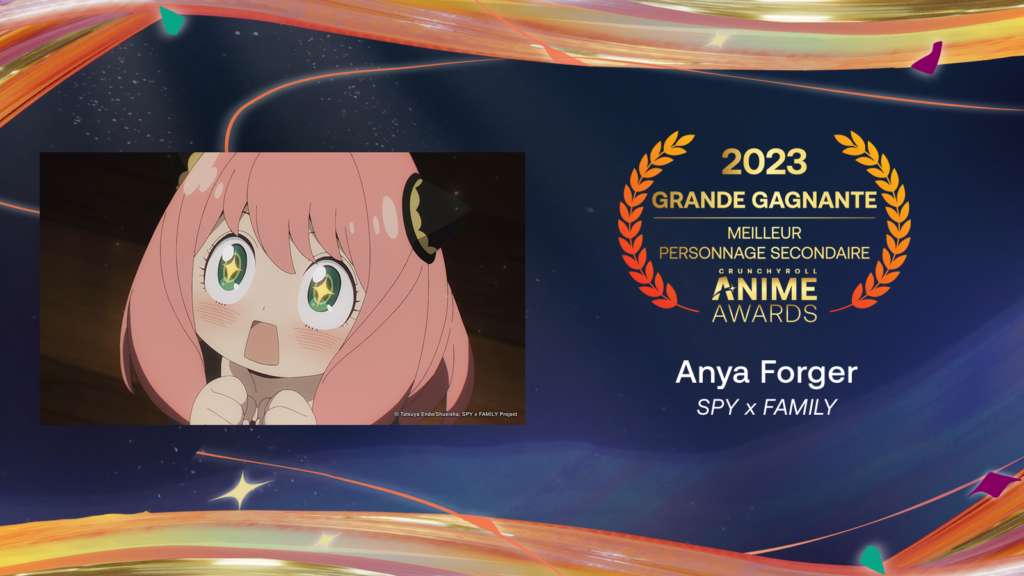 Crunchyroll Anime Awards 2023 : Les Gagnants ! - Meilleur personnage secondaire - SPY x FAMILY - Anya Forger