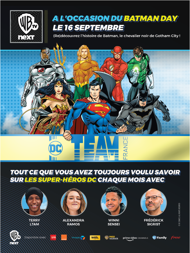 DC Team France émision mag Winni Sensei Warner TV Next Toonami Batman Day
