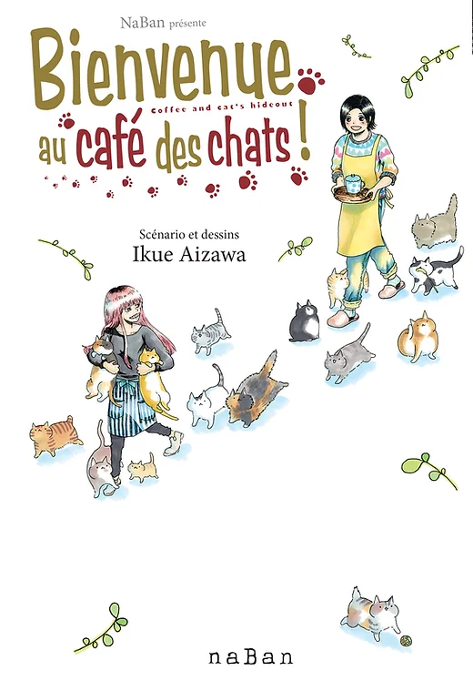 Couverture Bienvenue au café des chats Ikue Aizawa NaBan Éditions 