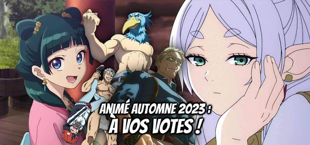 Anime Automne 2023, Vote, Sondage, Jujutsu Kaisen, Les Carnets de l’Apothicaire, Shangri La Frontier, Undead Unluck, Mao Mao, Frieren, Sukuna, Gojo, Nanami, Jujutsu Kaisen, Nobara, Vainqueur, Gagnant, Meilleur anime, Meilleur personnage, Meilleur opening, Meilleur ending,