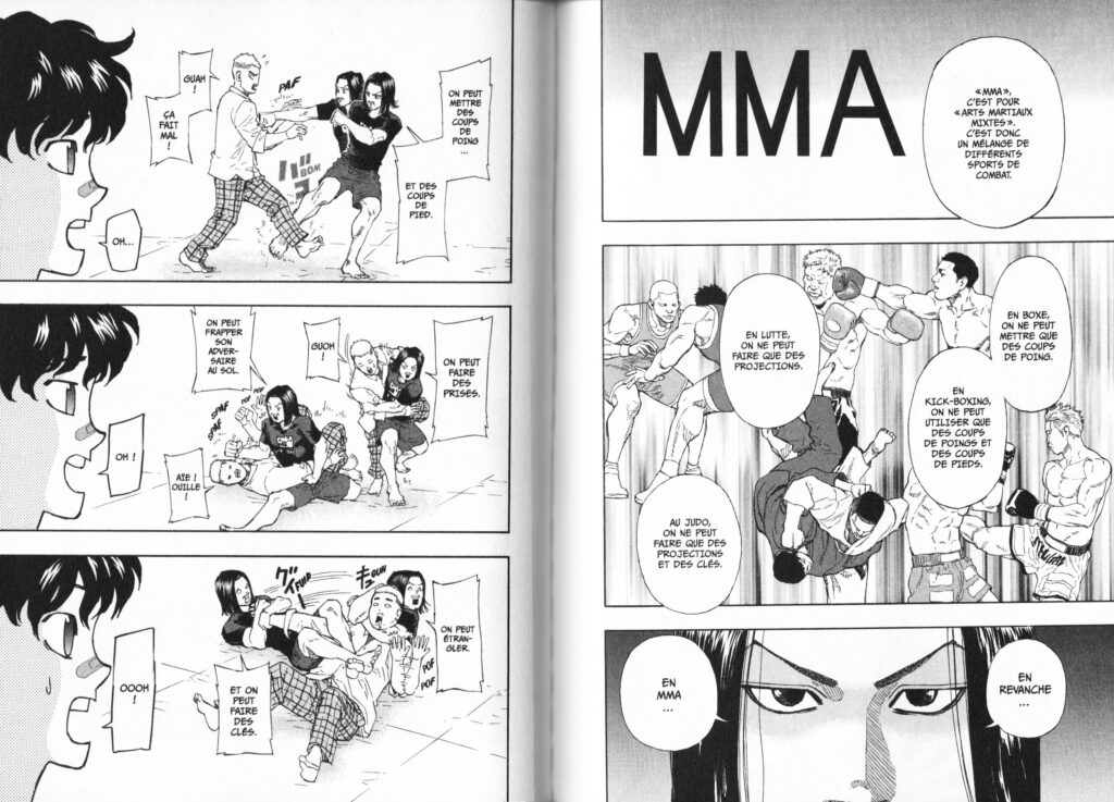 Red Blue, MMA, free fight, mixed martial arts, ufc, manga, mangetsu, switch, Atsushi Namikiri, manga de sport, avis, review, critique, striking, grappling, tome 1, tome 2, Les Trésors du Nain