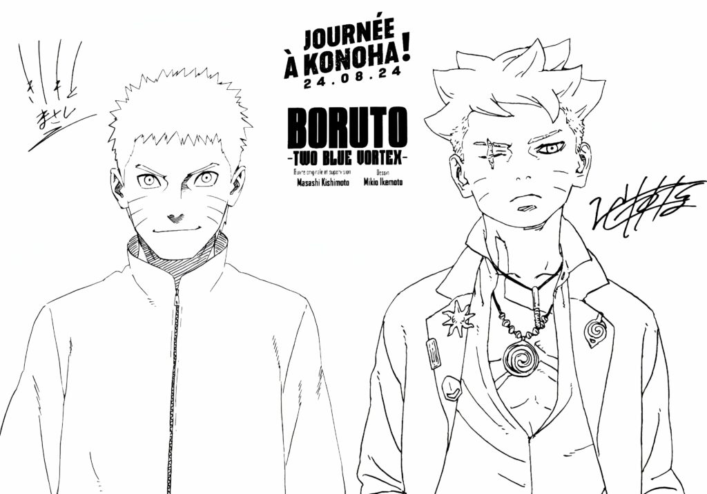 Interview, Naruto, Naruto Konoha experience, masashi kishimoto, mikio ikemoto, nouveau manga, dessin, travail, fin de naruto, samurai 8, mario, one-shot, shonen, Grand rex, kana, kana éditions,