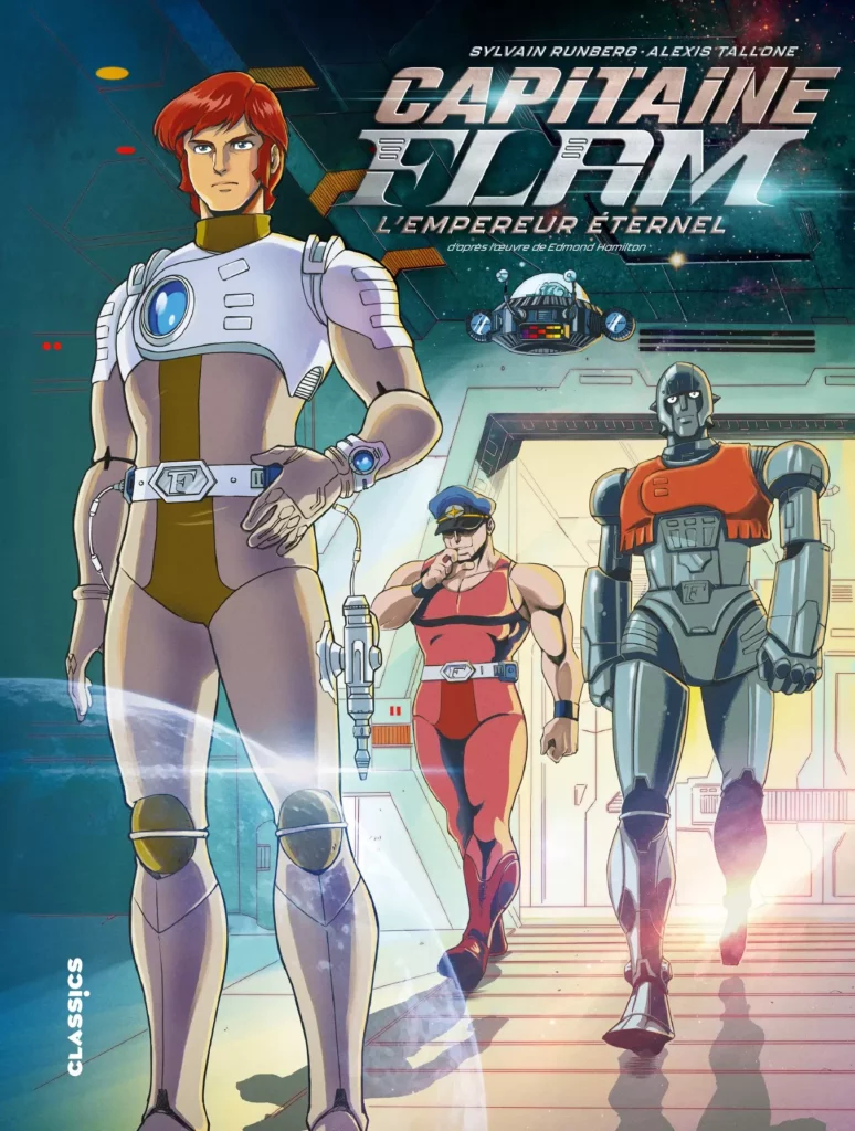 Capitaine flam, bd, manga, anime, roman, captain future, kana, kana éditions, sylvain runberg, alexis tallone, avis, review, critique, one shot, origin story, les trésors du nain, bande-dessinée, 