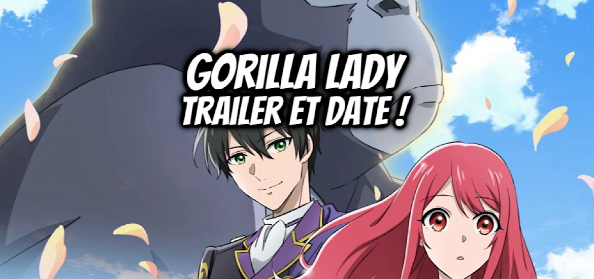 Gorilla no Kami Kara Kago Sareta Reijō wa Ōritsu Kishidan de Kawaiigareru, The Lady Blessed by the Gorilla God Is Adored by the Royal Knights, Gorille, Gorilla Lady, anime, adaptation, teaser, trailer, bande-annonce, date de sortie, anime printemps 2025, avril 2025. Web novel, manga, shirohi, mika kamisu, shojo,