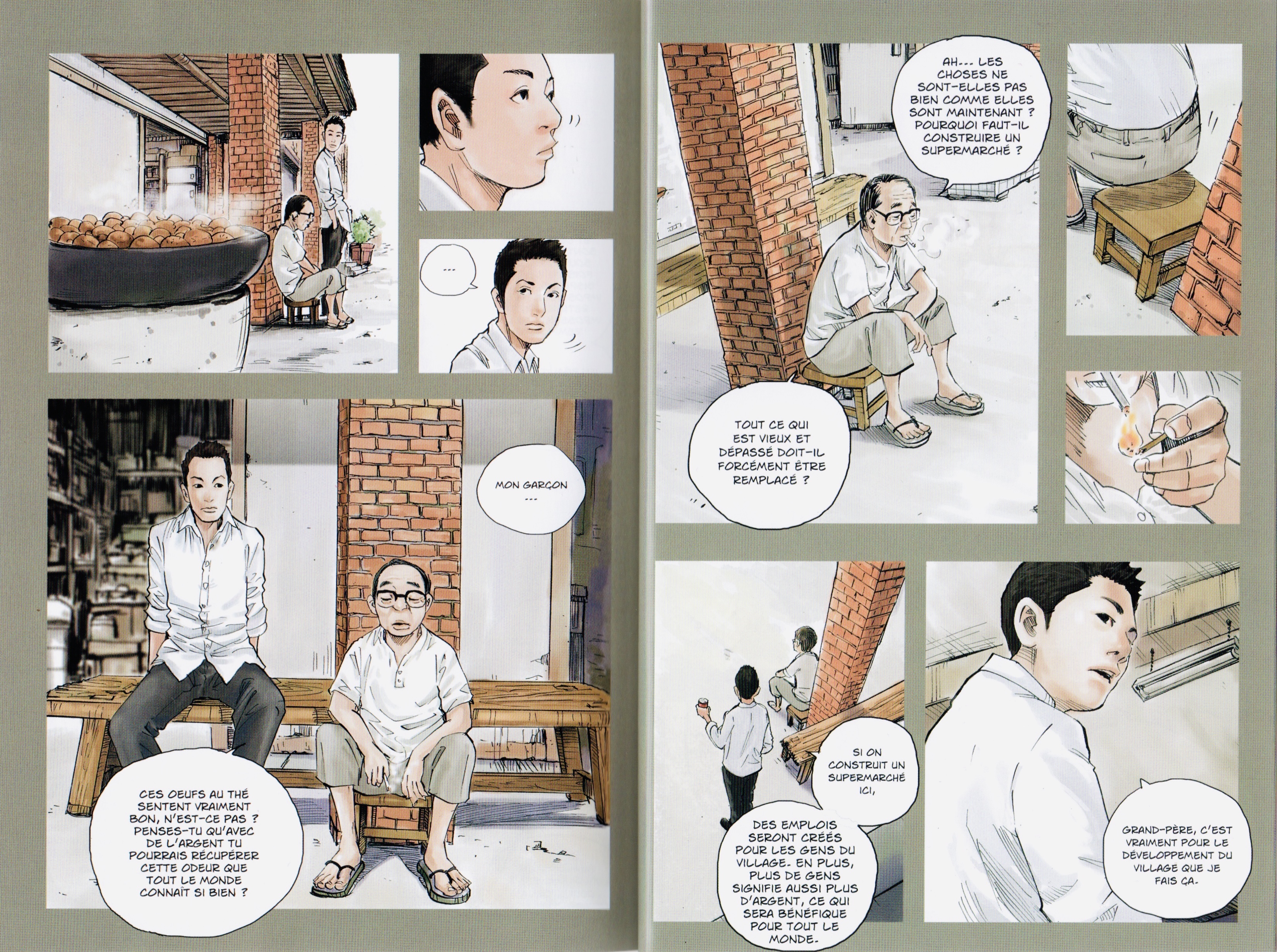 L’assaisonnement du bonheur, ruan guang-min, avis, review, critique, restaurant paradis, asian district, kotoji éditions, manhua, manga, t-manga, manga taïwanais, taïwan, jiro taniguchi, taniguchi, cuisine, tranche de vie, gastronomie, slice-of-life, les trésors du nain, 