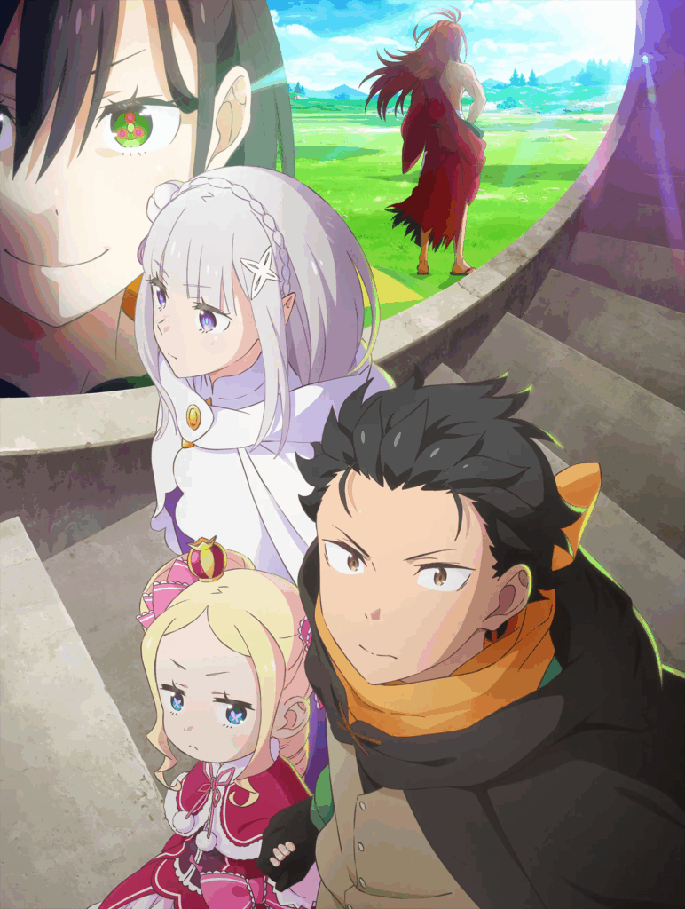 ReZero, Re:ZERO -Starting Life in Another World, Re:Zero kara Hajimeru Isekai Seikatsu, saison 4, Shin'ichirô Ôtsuka, illustration, teaser, visuel, trailer, bande annonce, date de sortie, Tappei Nagatsuki, White Fox, Ototo, Ofelbe, Crunchyroll, Kadokawa, avril 2026, printemps 2026