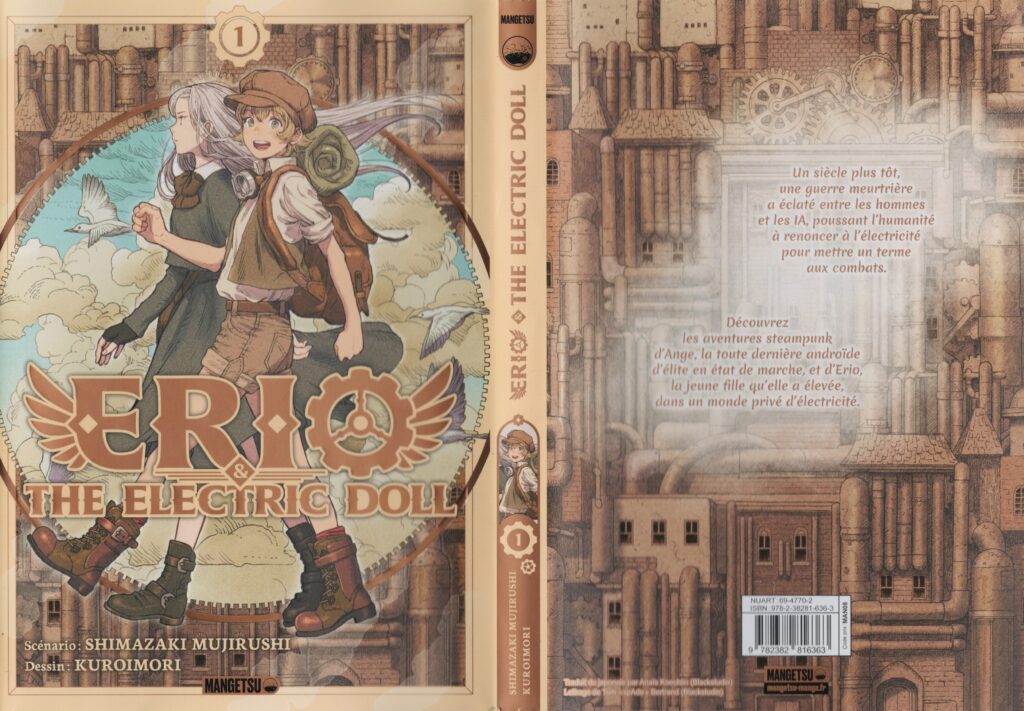 Les trésors du nain, avis, review, critique, concours, erio and the electric doll, erio & the electric doll, pokémon, kuroimori, shimazaki mujirushi, tome 1, mangetsu, steampunk, yuri, tour eiffel,
