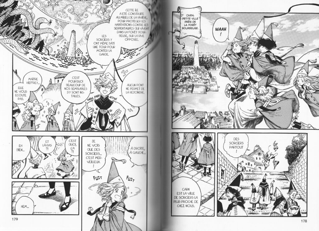 L’atelier des sorciers, Pika, avis, review, critique, tome 1, tome 2, fantasy, sorciers, kamome shirahama, Atelier of Witch Hat, seinen, édition grimoire, grimoire, les trésors du nain,