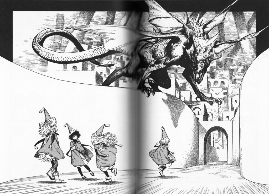 L’atelier des sorciers, Pika, avis, review, critique, tome 1, tome 2, fantasy, sorciers, kamome shirahama, Atelier of Witch Hat, seinen, édition grimoire, grimoire, les trésors du nain,