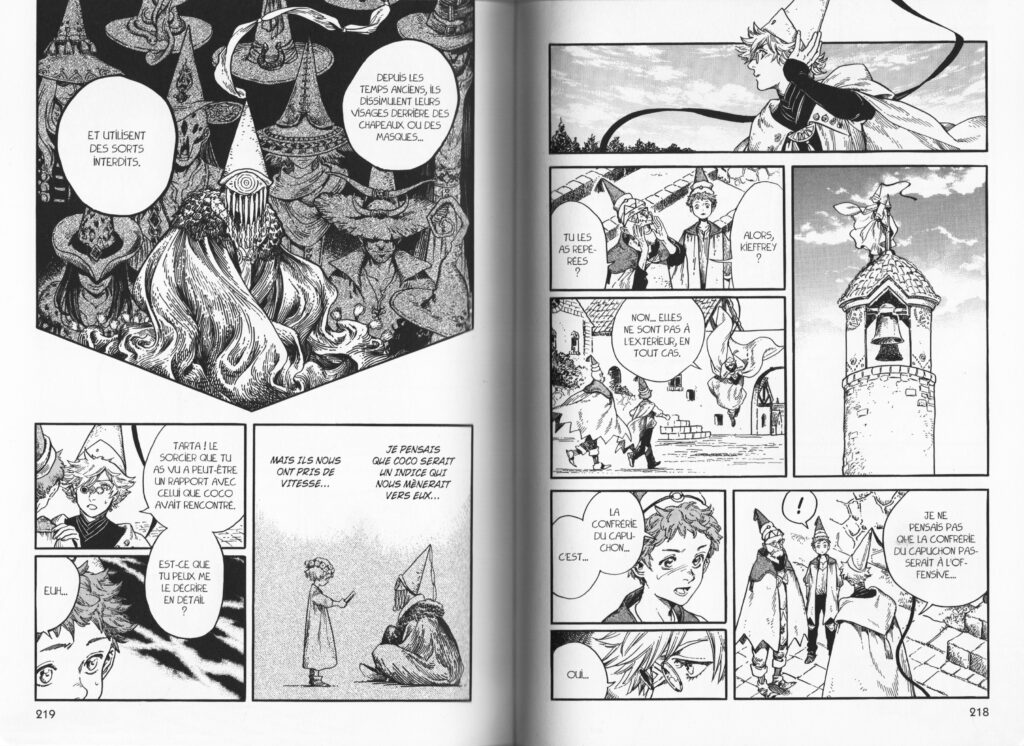 L’atelier des sorciers, Pika, avis, review, critique, tome 1, tome 2, fantasy, sorciers, kamome shirahama, Atelier of Witch Hat, seinen, édition grimoire, grimoire, les trésors du nain,