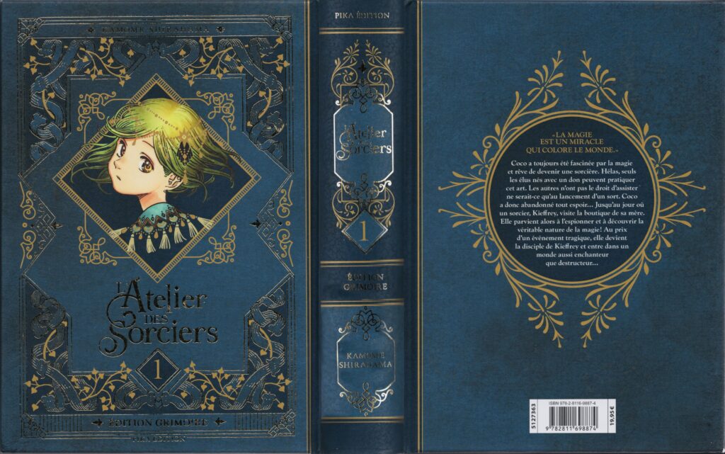 L’atelier des sorciers, Pika, avis, review, critique, tome 1, tome 2, fantasy, sorciers, kamome shirahama, Atelier of Witch Hat, seinen, édition grimoire, grimoire, les trésors du nain,