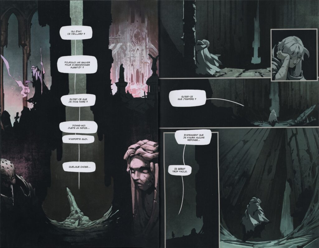 Les trésors du nain, abyss, sno, bande-dessinée, comics, avis, review, critique, dark fantasy, dark souls, blame, tsutomu nihei, komics initiative, fromsoftware,