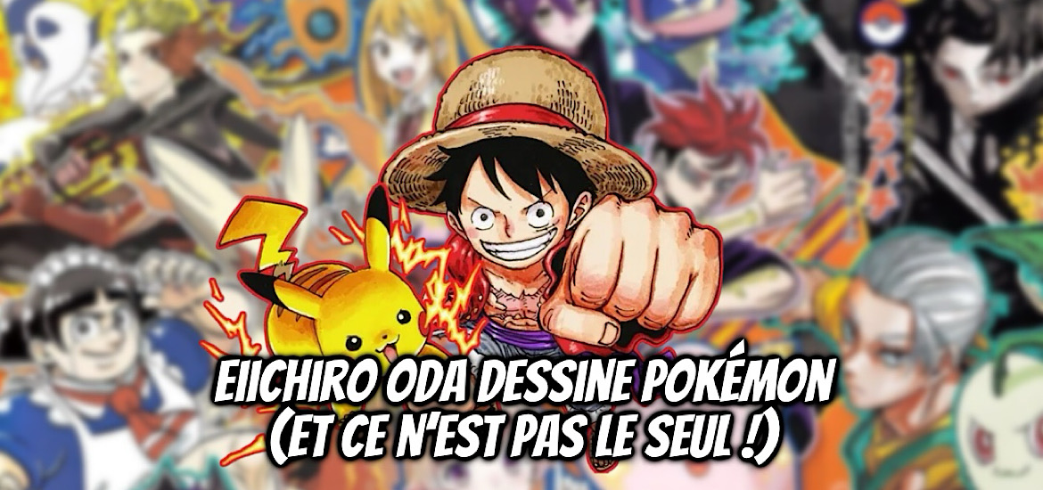 Pokemon, One Piece, Shueisha, Weekly shonen jump, collaboration, blue box, eiichiro oda, me & roboco, mangaka, dessin, illustration, pikachu, mega braségali, braségali, kaiminus, sakamoto days, germignon, kagurabachi, grukui, méga gallame, ichi the witch, akane banashi, qulbutoke, ultimate exorcist kiyoshi, méga-ectoplasma, kill blue, méga-démolosse, nice prison, trousselin, ping pong peril, miaouss, kaedegami, méga-léviator,