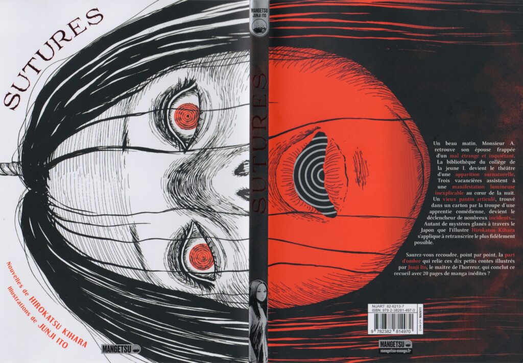 Les trésors du nain, sutures, manga, junji ito, recueil, hirokatsu kihara, avis, review, critique, manga d’horreur, horreur, recueil, terroriser, méthode, mangetsu, 