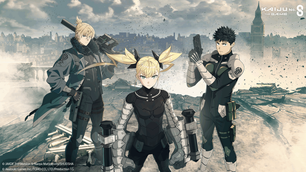 KAIJU N°8 THE GAME, Kaiju n°8, anime, manga, Akatsuki Games, Production I.G, TOHO, Naoya Matsumoto, gameplay, RPG, App Store, Google Play, Steam, Reno Ichikawa