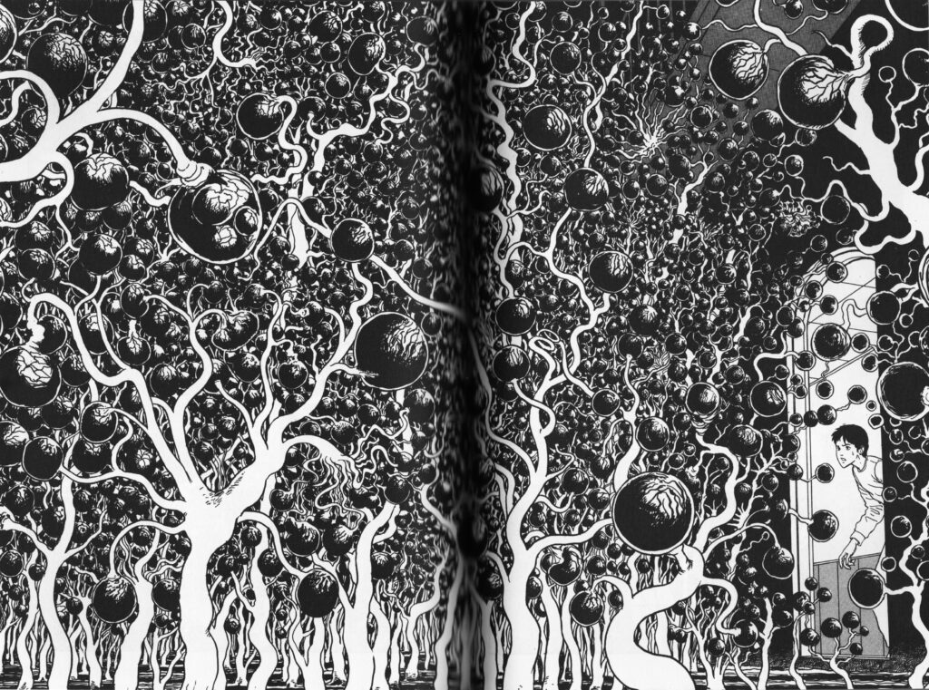 Les trésors du nain, froid glacial, recueil, Mangetsu, avis, review, critique, manga d’horreur, horreur, Les ballons pendus, tuyaux hurlants, la forêt de sang, le nouveau, le castelet, horreur charnelle, near miss, sous la terre, Umeku Haisuikan, 