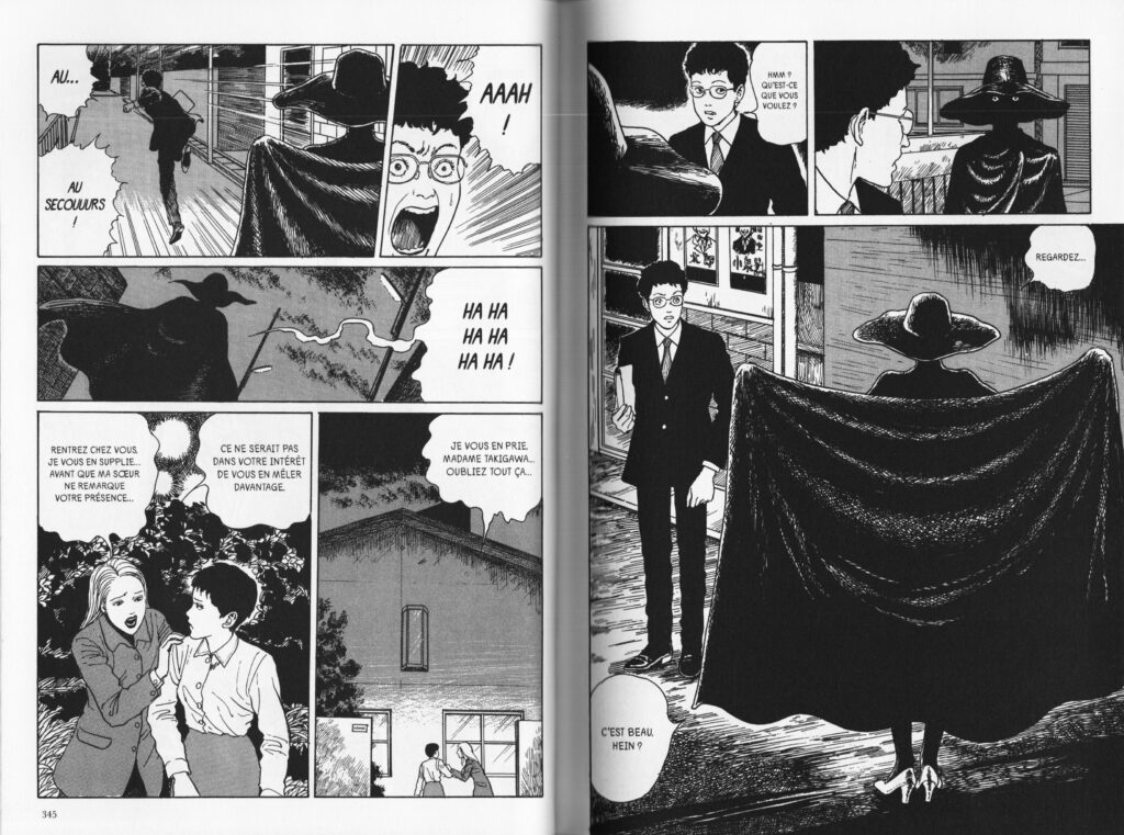 Les trésors du nain, froid glacial, recueil, Mangetsu, avis, review, critique, manga d’horreur, horreur, Les ballons pendus, tuyaux hurlants, la forêt de sang, le nouveau, le castelet, horreur charnelle, near miss, sous la terre, Umeku Haisuikan, 