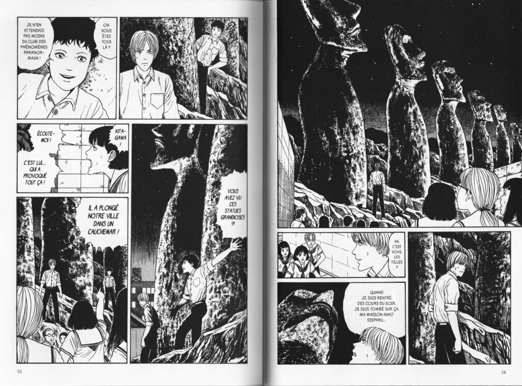 Les trésors du nain, froid glacial, recueil, Mangetsu, avis, review, critique, manga d’horreur, horreur, Les ballons pendus, tuyaux hurlants, la forêt de sang, le nouveau, le castelet, horreur charnelle, near miss, sous la terre, Umeku Haisuikan, 