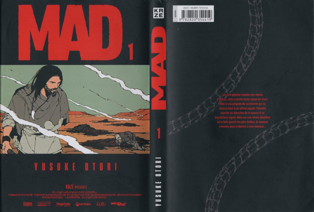 MAD, manga, avis, review, critique, Yusuke Otori, mad max, alien, h.r. Giger, xénomorphe, fire punch, Kazé, crunchyroll, l’attaque des titans, tatsuki fujimoto, hajime isayama, tome 1, fallout, science-fiction, sci-fi, les trésors du nain,