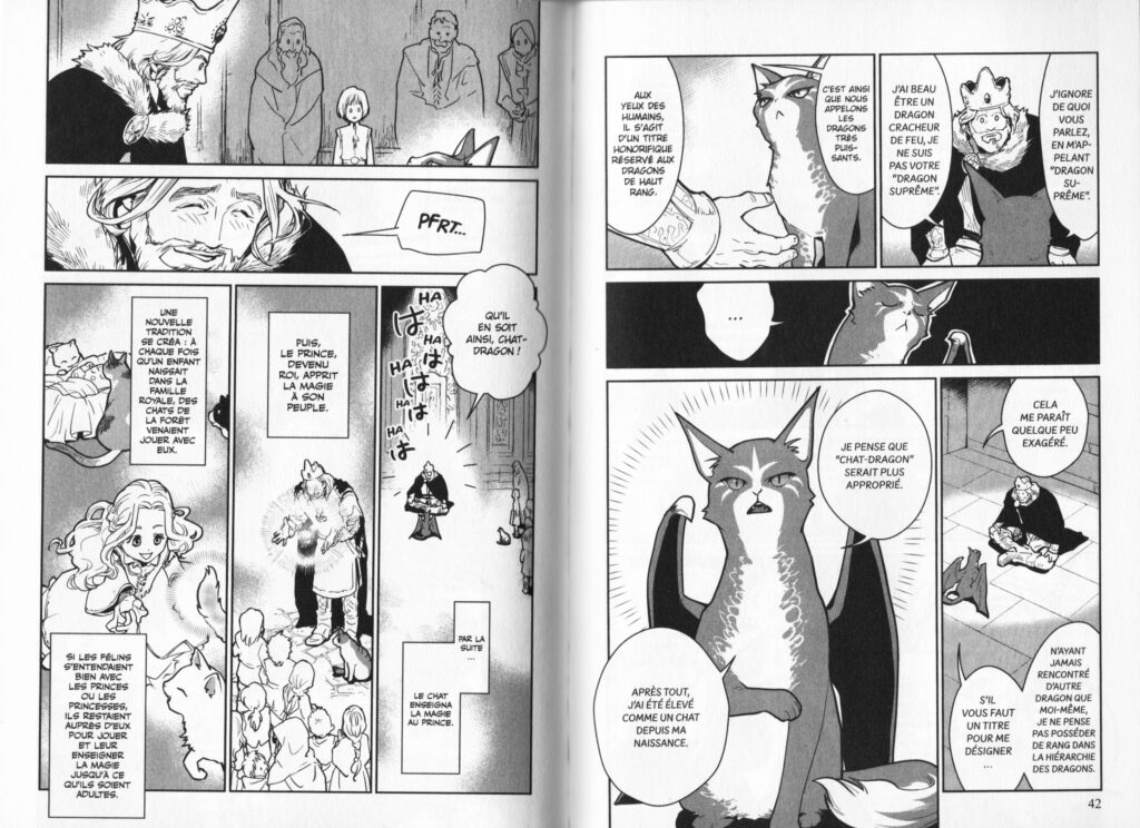 Les trésors du nain, avis, review, critique, cats and dragon, the cat and the dragon, neko to ryuu, fantasy, slice of life, tranche de vie, doki doki, manga, light novel, web novel, adaptation, izumi sasaki, amara, mai okuma,