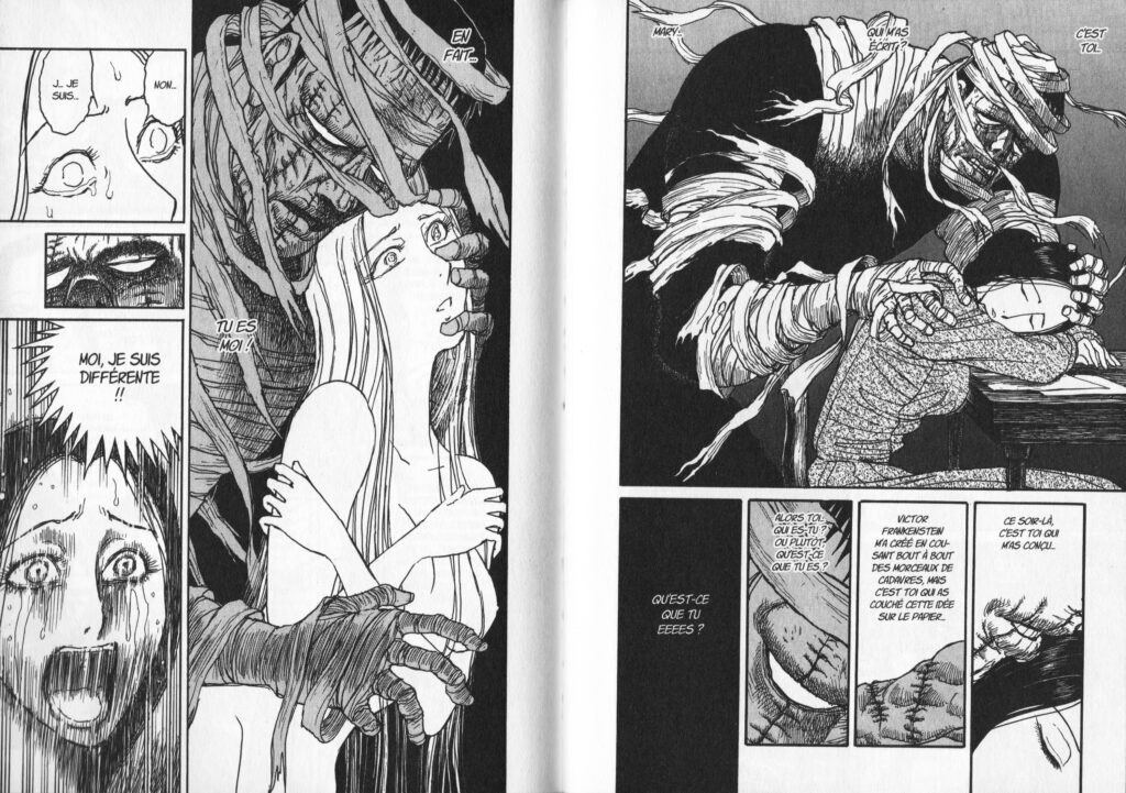 Les trésors du nain, Crescent moon dance with the monster, kazuhiro fujita, frankenstein, karakuri circus, ki-oon, the black museum, seinen, intégrale, 6 tomes, tome 1, tome 2, tome 3, tome 4, tome 5, tome 6, horrifique, danse,