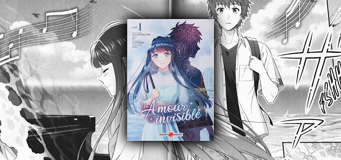 Les trésors du nain, avis, review, critique, tome 1, un amour invisible, love unseen beneath the clear night sky, light novel, anime, manga, adaptation, romance, cécité, aveugle, doki-doki,