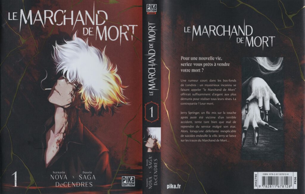 Les trésors du nain, le marchand de mort, manga, français, thriller, psychologique, nova decendres, saga decendres, decendres, pika, édition pika, création, jack l’éventreur, avis, review, critique, tome 1,