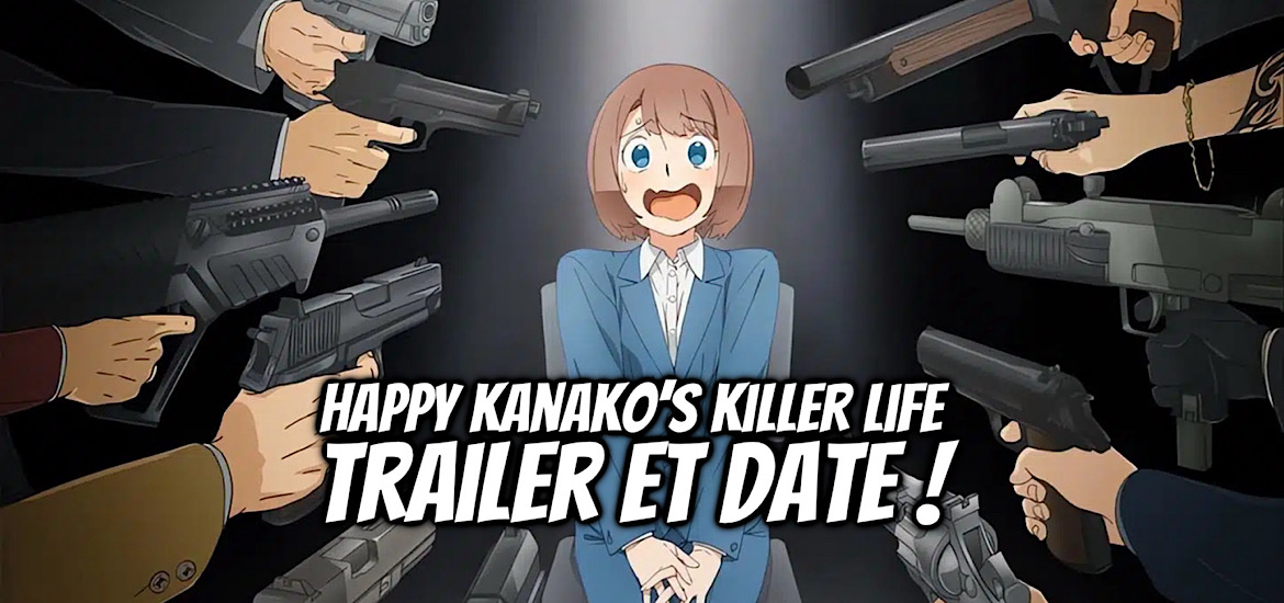 HAPPY KANAKO’S KILLER LIFE, SHIAWASE KANAKO NO KOROSHIYA SEIKATSU, anime, manga, yonkoma, comédie, tueurs à gages, Gintama, Drive, teaser, trailer, bande-annonce, date de sortie, avril 2027, anime printemps 2027, TOHO animation,